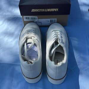 Johnston & Murphy White Leather Sneakers